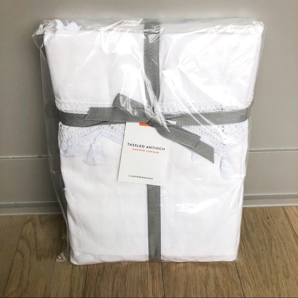 Anthropologie Tasseled Antioch Shower Curtain - Picture 3 of 3